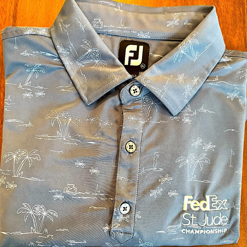 FootJoy FedEx St. Jude Championship Gray Performance Polo Shirt
